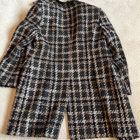 Grace, Dane Lewis coat. Tweed black and tan. Size 12. Lined. Slit  in the back. - Picture 5 of 7
